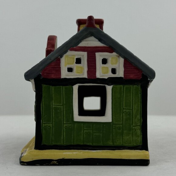 1998 Dickens Collectables Sugar Creek County Railroad Station Lighted Christmas - Picture 15 of 16